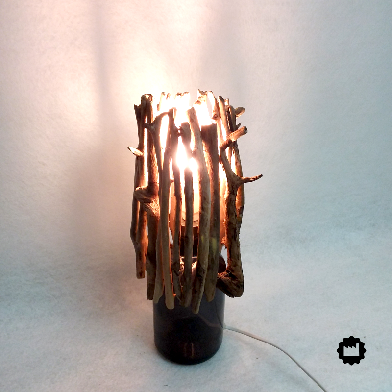 Lampe de chevet bouteille Gentiane Lampe de chevet bouteille Gentiane